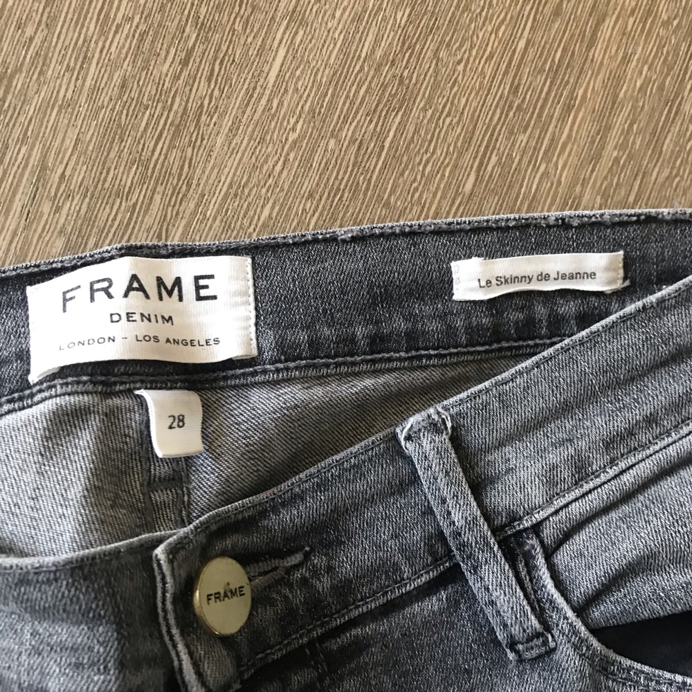 Frame Denim Gray Le Skinny de Jeanne Size 28 - Picture 4 of 6